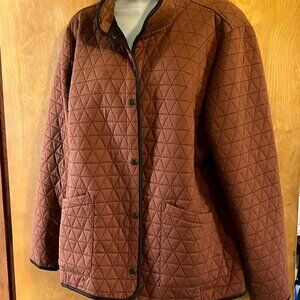 Susan Graver Weekend brown quilted jacket - XL